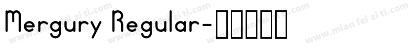 Mergury Regular字体转换